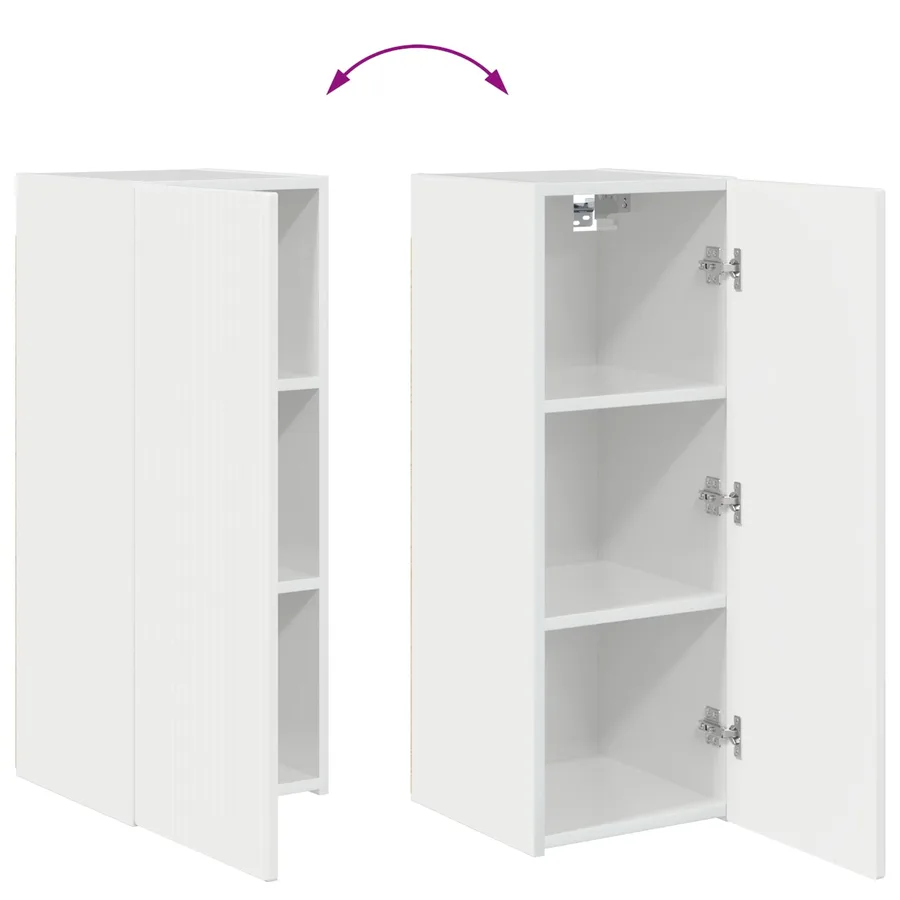 Ensemble meuble TV 4 pcs Blanc brillant Bois d'ingénierie - 15