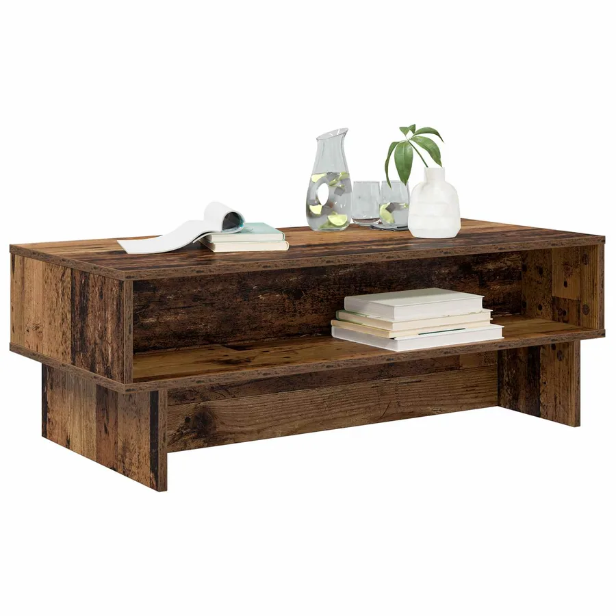 Table basse Bois ancien 100 x 46 x 35 cm Bois d'ingénierie - 3
