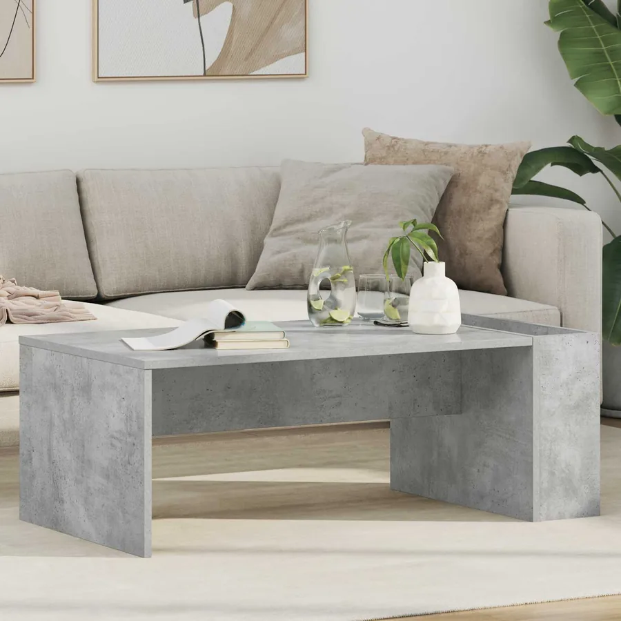 Table basse Gris béton 95 x 50 x 34 cm Bois d'ingénierie