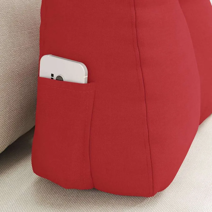 Coussin de Dos Rouge 60 x 24 x 50 cm tissu - 5