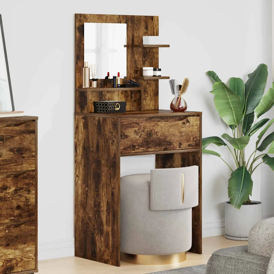 Tables de maquillage pour chambre Chêne fumé 80 x 39,6 x 135 cm