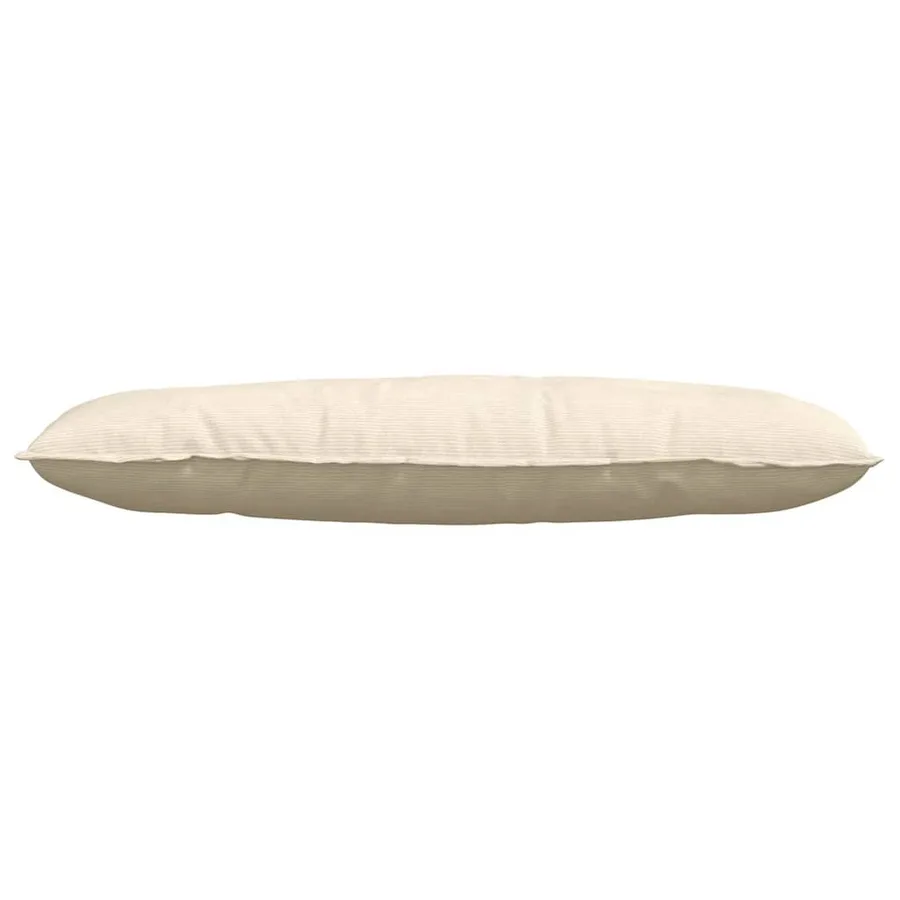 Coussin de Dos Crème 120 x 50 cm Tissu en velours côtelé - 5