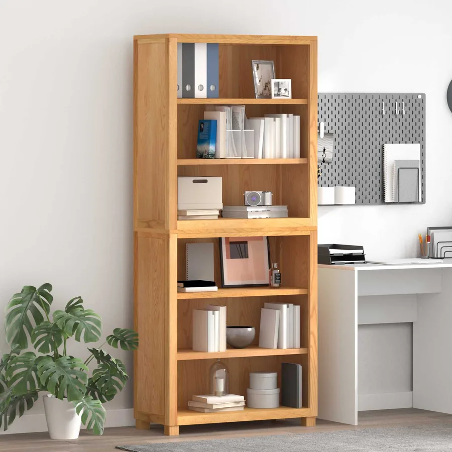 Ensemble de meubles de rangement 2 pc Naturel 80 x 35 x 185 cm