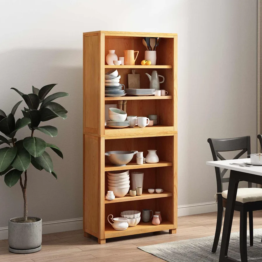 Ensemble de meubles de rangement 2 pc Naturel 80 x 35 x 185 cm - 4