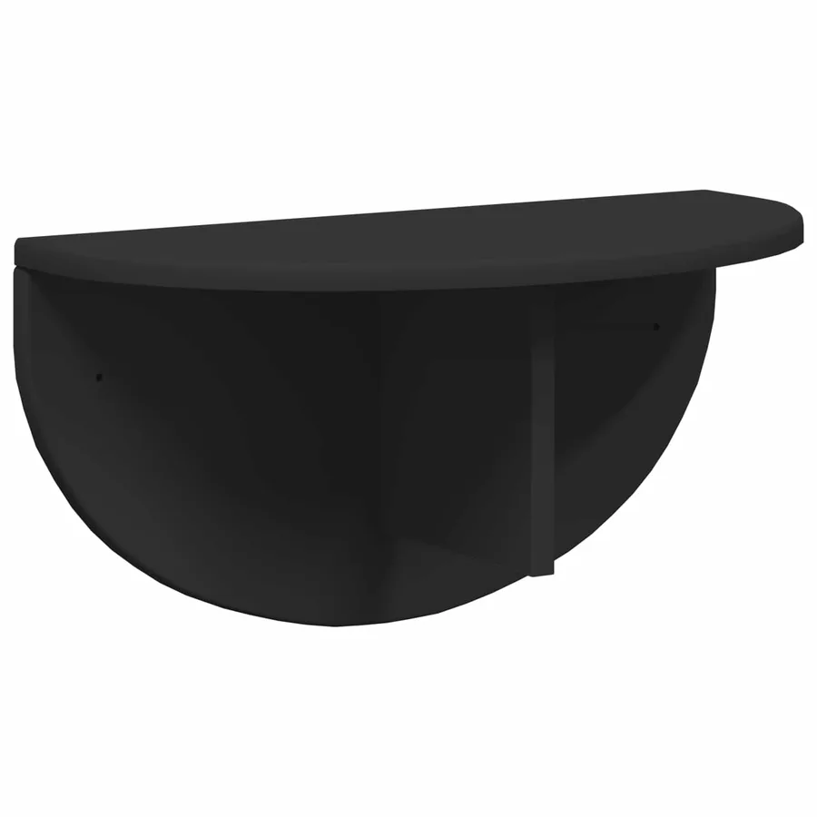 Étagère Murale Noir 48 x 24 x 24 cm Bois d'ingénierie - 2