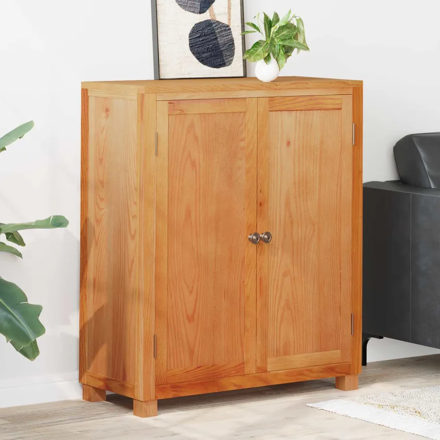 Armoire avec porte Marron 80 x 35 x 95 cm Bois de chêne massif