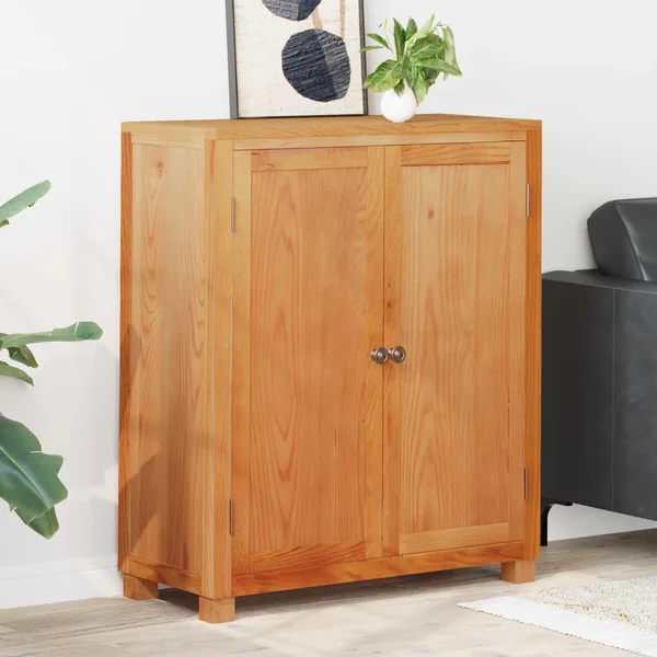Armoire avec porte Marron 80 x 35 x 95 cm Bois de chêne massif