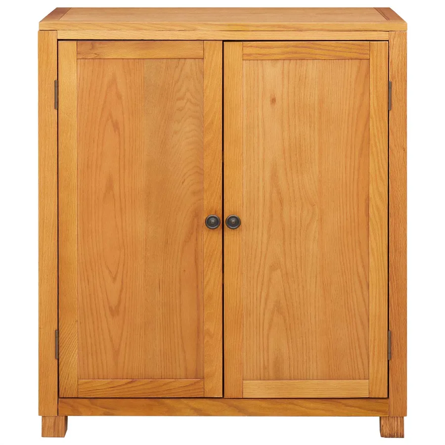 Armoire avec porte Marron 80 x 35 x 95 cm Bois de chêne massif - 4