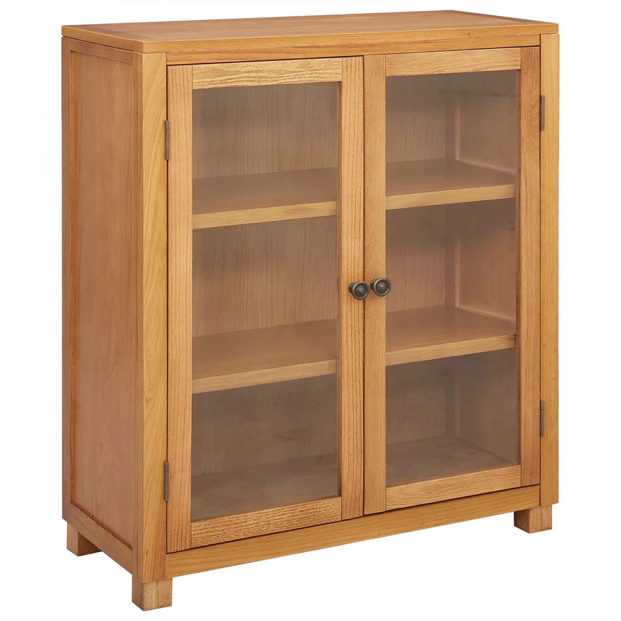 Armoire avec porte Marron 80 x 35 x 95 cm Bois de chêne massif - 2