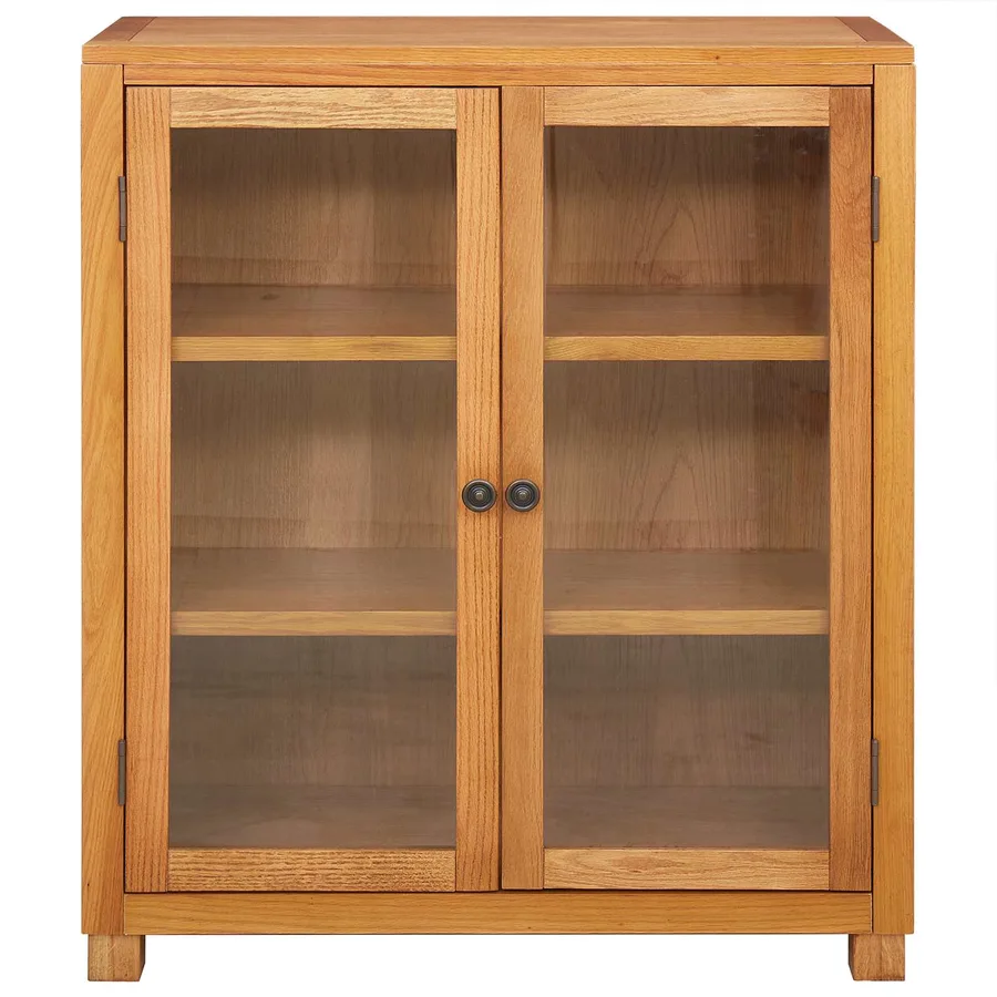 Armoire avec porte Marron 80 x 35 x 95 cm Bois de chêne massif - 4