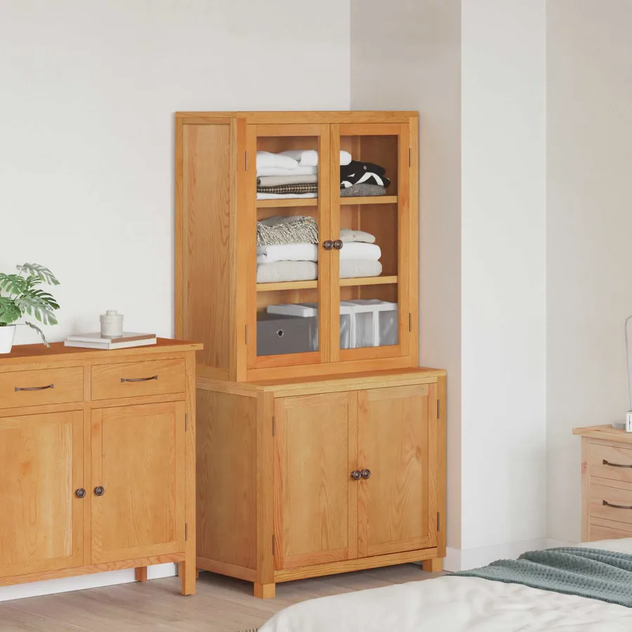Ensemble de meubles de rangement 2 pc Marron 80 x 50 x 160 cm