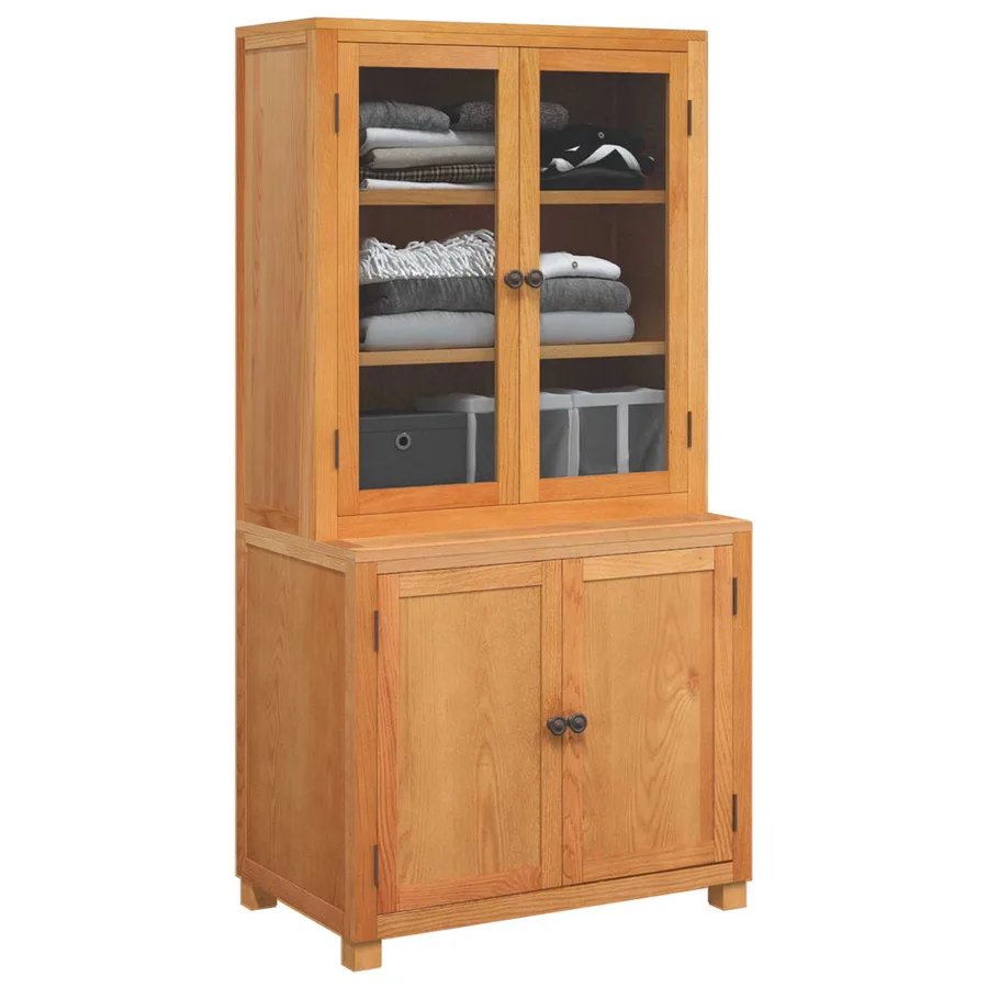 Ensemble de meubles de rangement 2 pc Marron 80 x 50 x 160 cm - 3