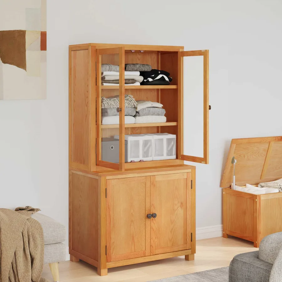 Ensemble de meubles de rangement 2 pc Marron 80 x 50 x 160 cm - 4
