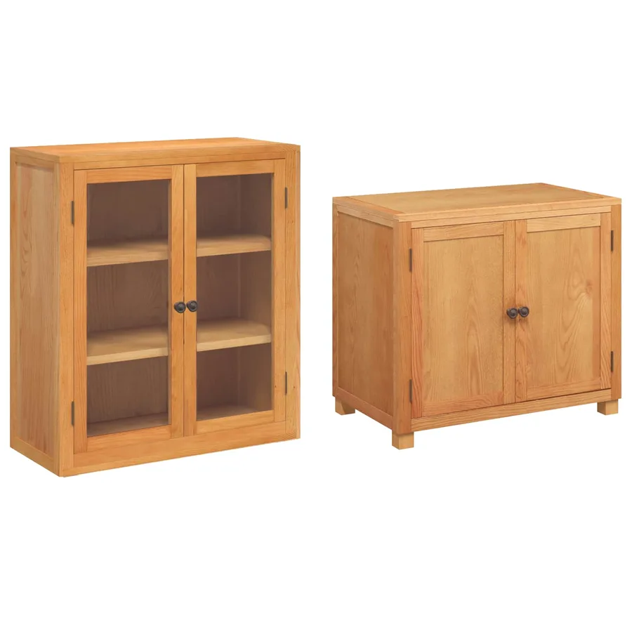 Ensemble de meubles de rangement 2 pc Marron 80 x 50 x 160 cm - 5