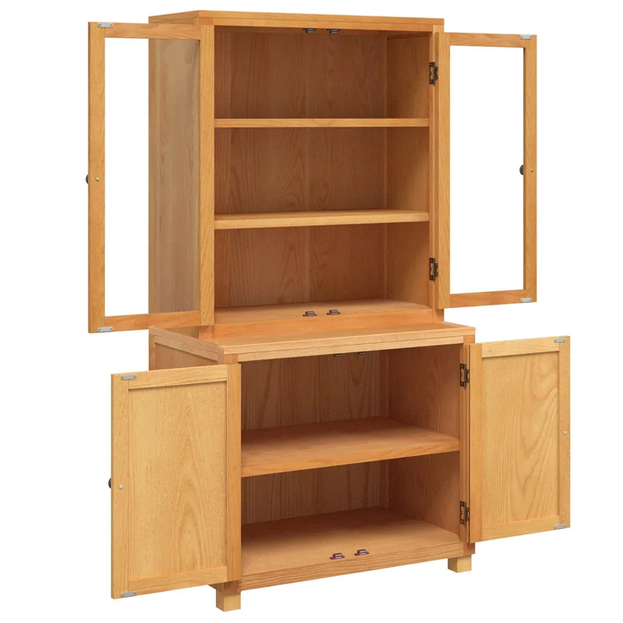 Ensemble de meubles de rangement 2 pc Marron 80 x 50 x 160 cm - 6