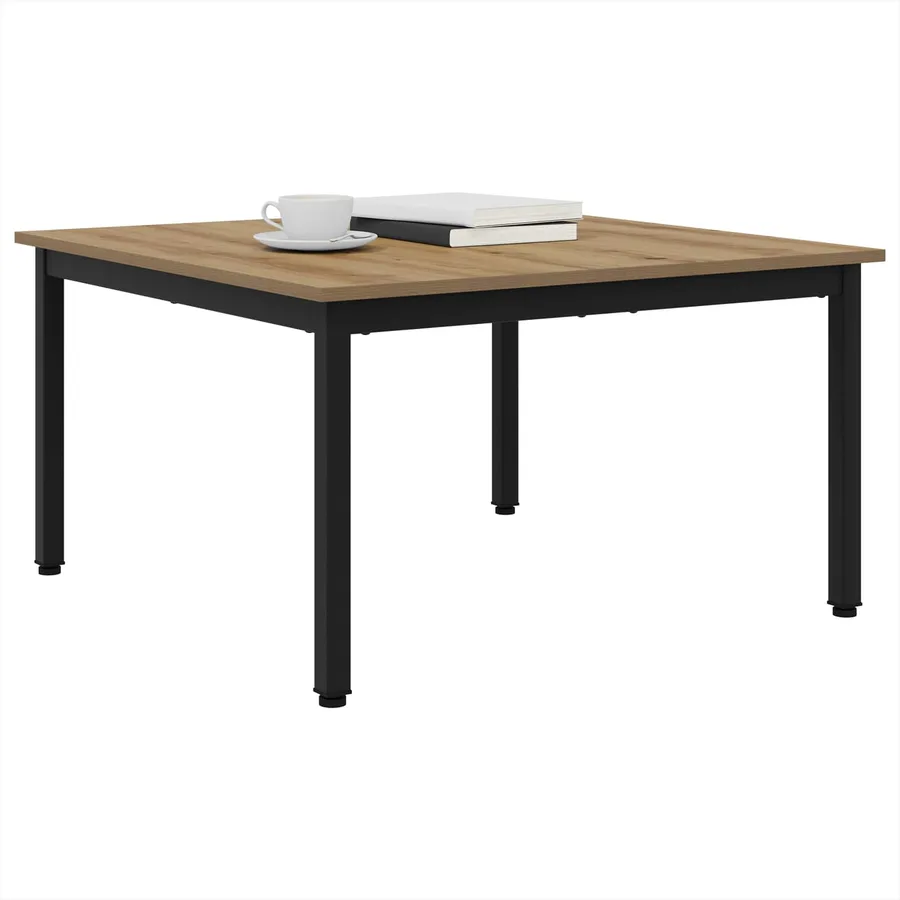 Table basse Chêne artisan 80 x 80 x 45 cm Bois d'ingénierie - 3