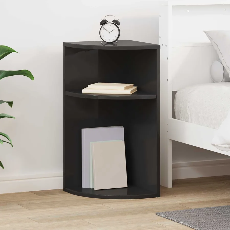 Table d'appoint Noir 29,6 x 29,6 x 60 cm Bois d'ingénierie