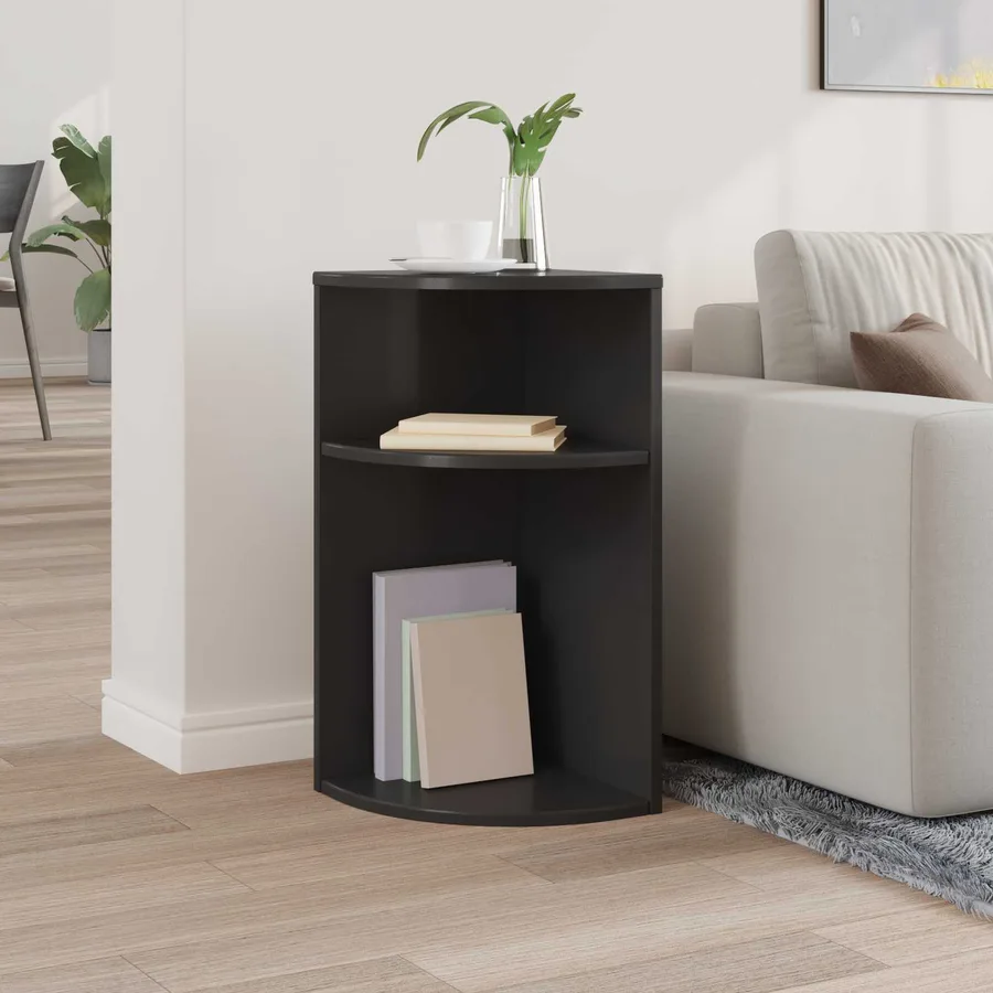 Table d'appoint Noir 29,6 x 29,6 x 60 cm Bois d'ingénierie - 4
