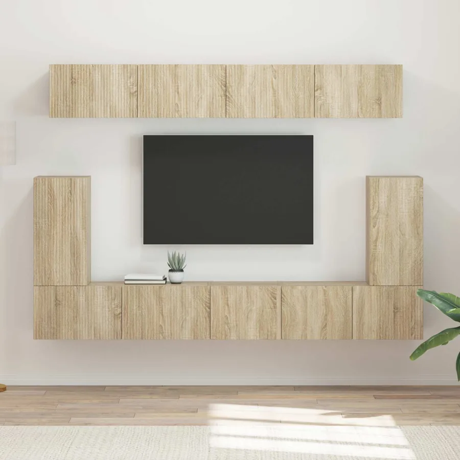 Ensemble meuble TV 5 pcs Chêne Sonoma Bois d'ingénierie