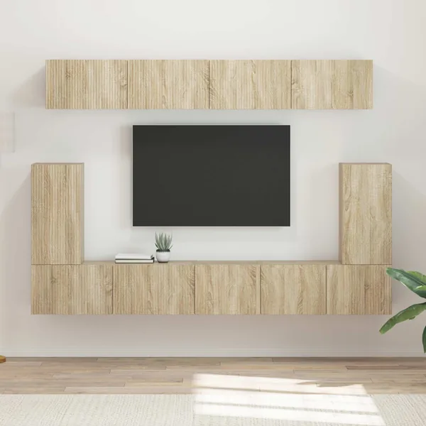 Ensemble meuble TV 5 pcs Chêne Sonoma Bois d'ingénierie
