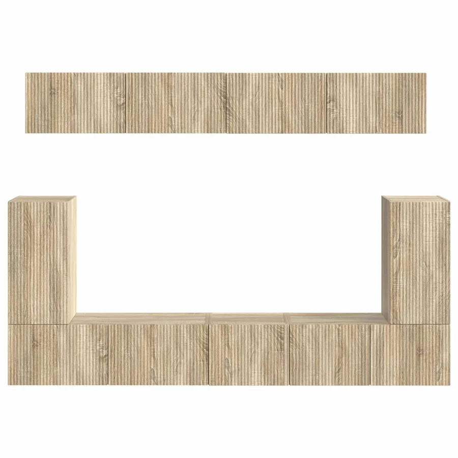Ensemble meuble TV 5 pcs Chêne Sonoma Bois d'ingénierie - 9