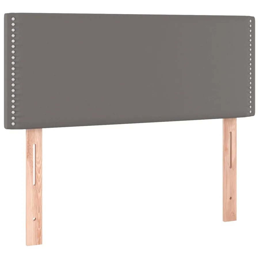 Sommier à lattes de lit avec matelas Gris 100x200 cm Similicuir - 6