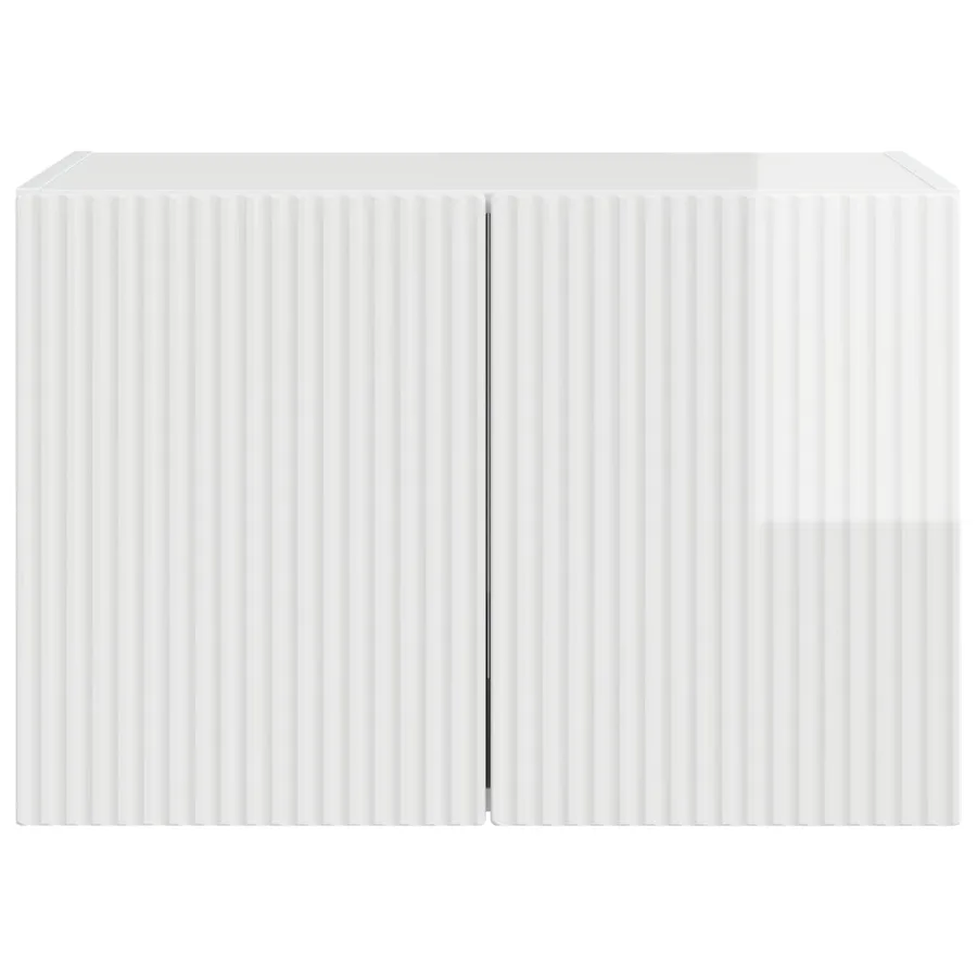 Meuble TV mural Montage mural Blanc brillant 59,5 x 31 x 40 cm - 6