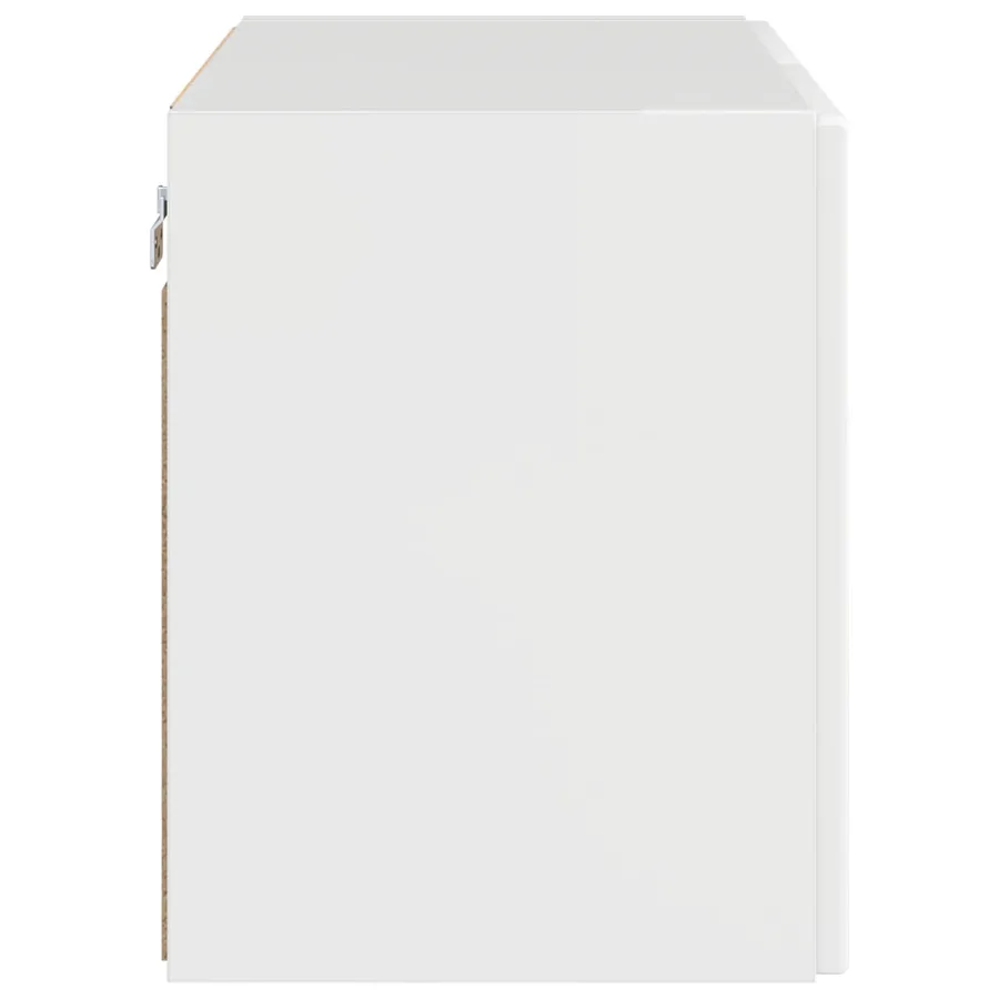Meuble TV mural Montage mural Blanc brillant 59,5 x 31 x 40 cm - 7
