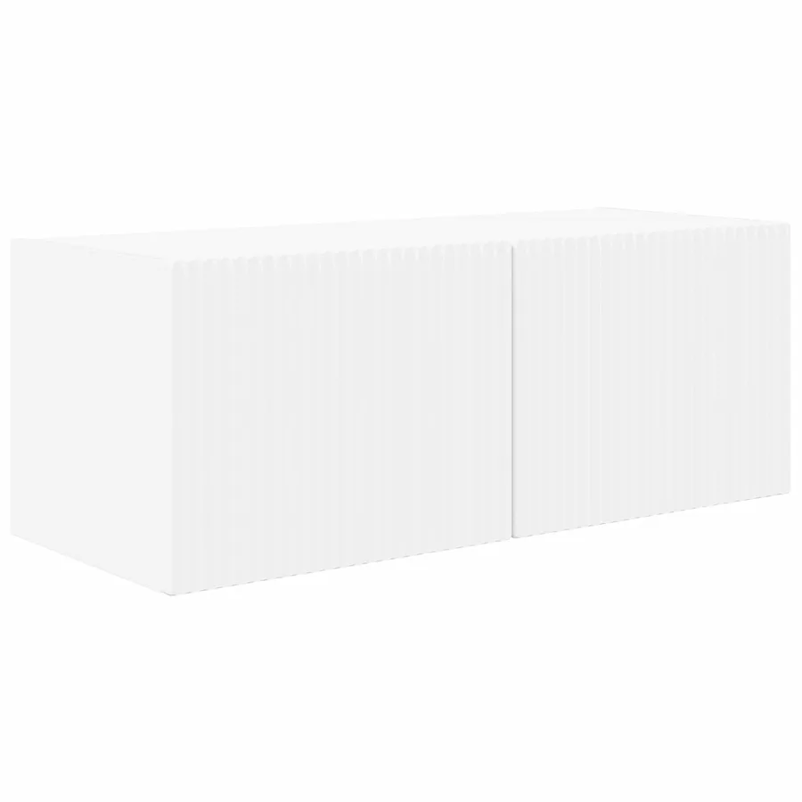 Ensemble de meuble TV mural 4 pcs Blanc Bois d'ingénierie - 6
