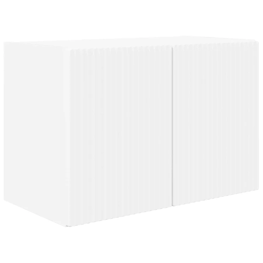 Ensemble de meuble TV mural 4 pcs Blanc Bois d'ingénierie - 7