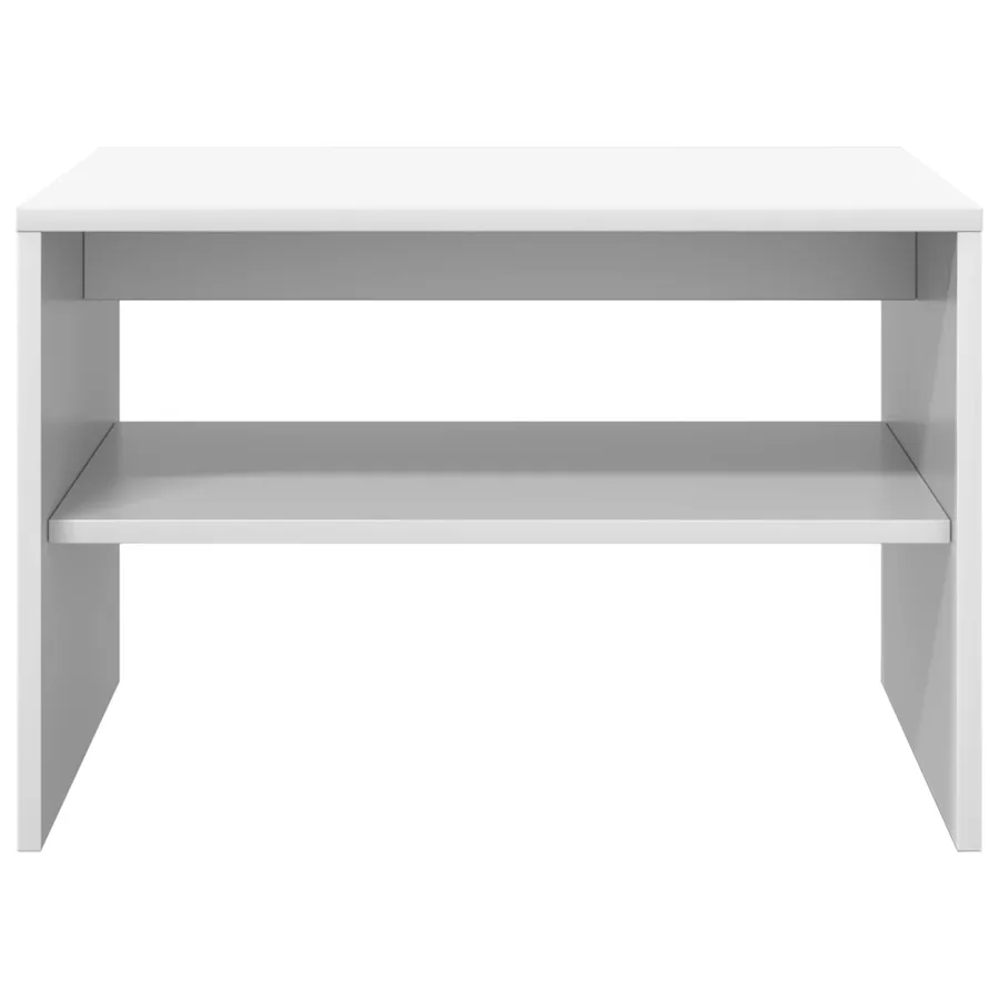 Table basse Blanc 60 x 50 x 40 cm Bois d'ingénierie - 5