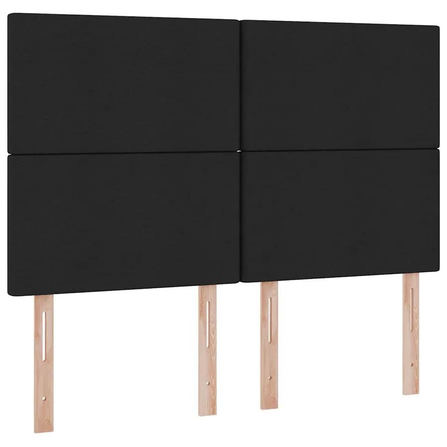 Lit avec rangement et matelas Noir 140 x 190 cm tissu - 9