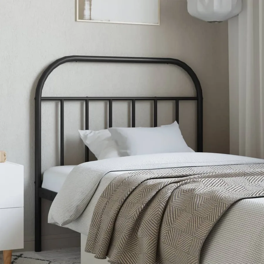 Tête de lit de remplacement métal noir 107 cm