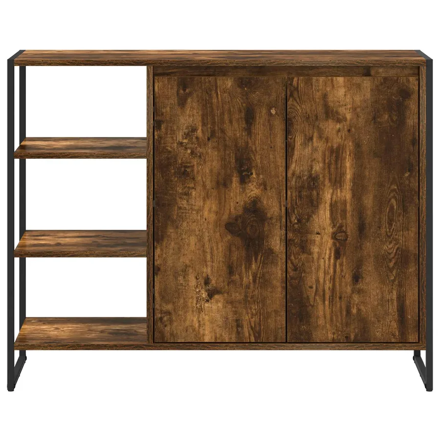Meuble d'appoint Chêne Fumé 96,5 x 30 x 75 cm Bois d'ingénierie - 6