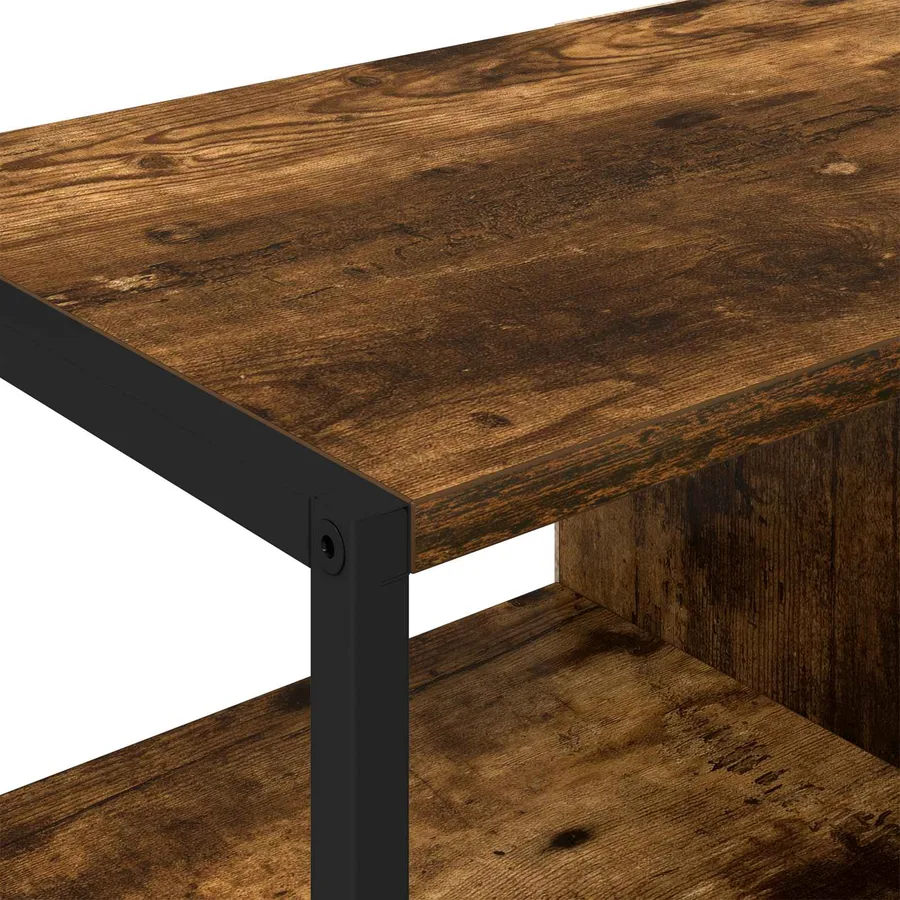 Meuble d'appoint Chêne Fumé 96,5 x 30 x 75 cm Bois d'ingénierie - 9