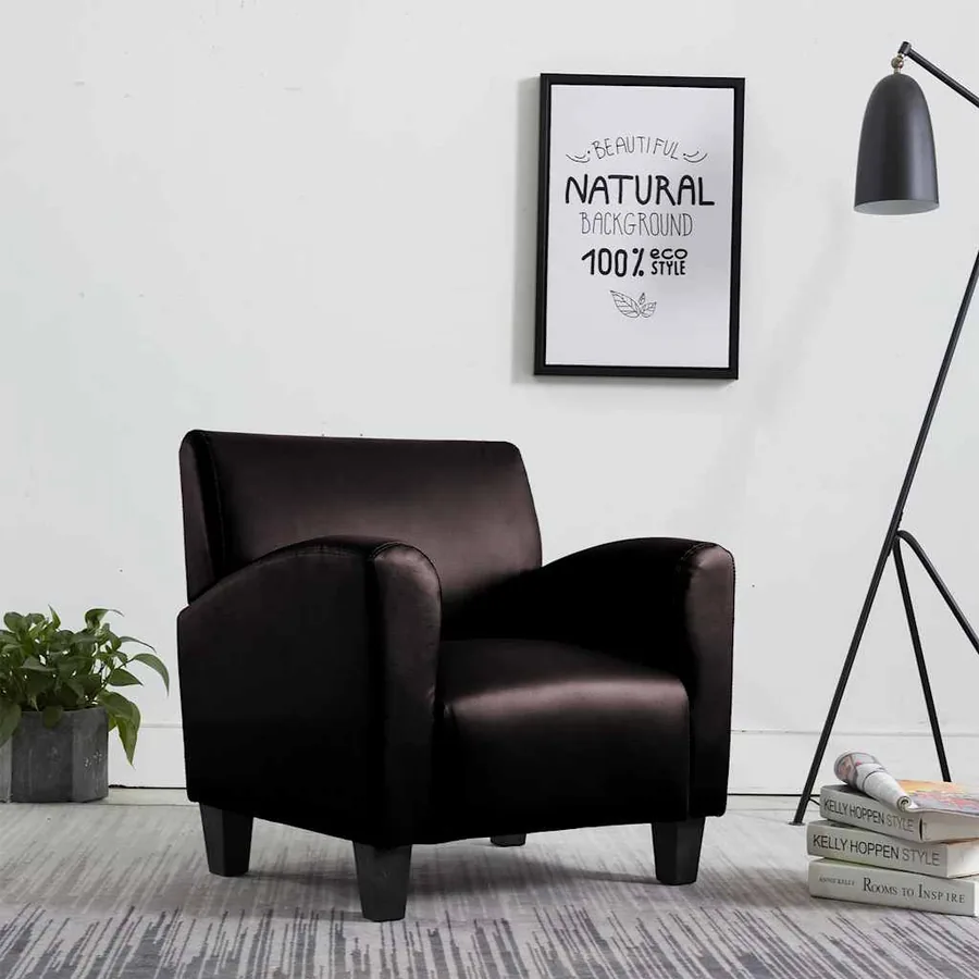 Chaise de canapé Marron foncé Similicuir