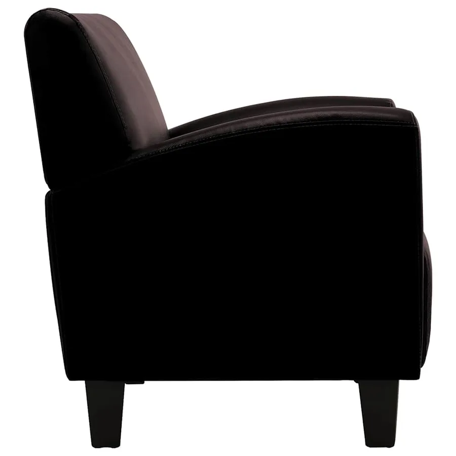 Chaise de canapé Marron foncé Similicuir - 4