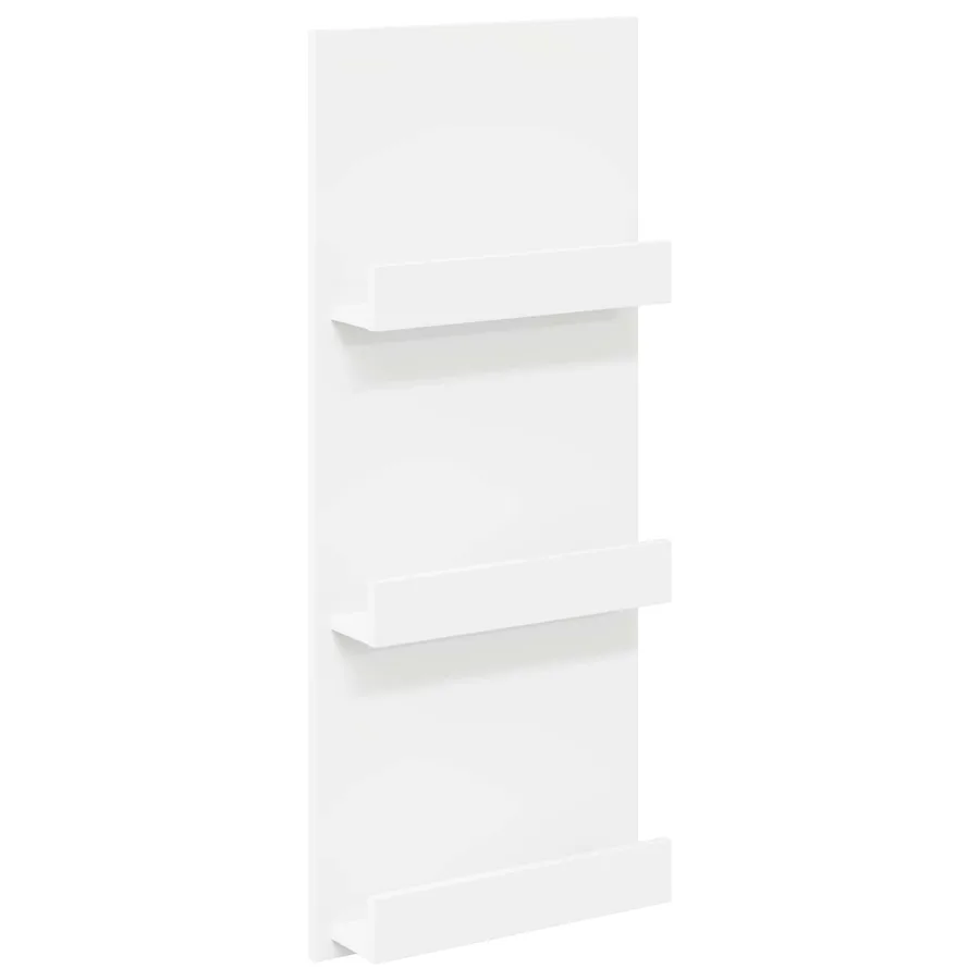 Étagère à magazines Blanc 43 x 11 x 102 cm Bois d'ingénierie - 2