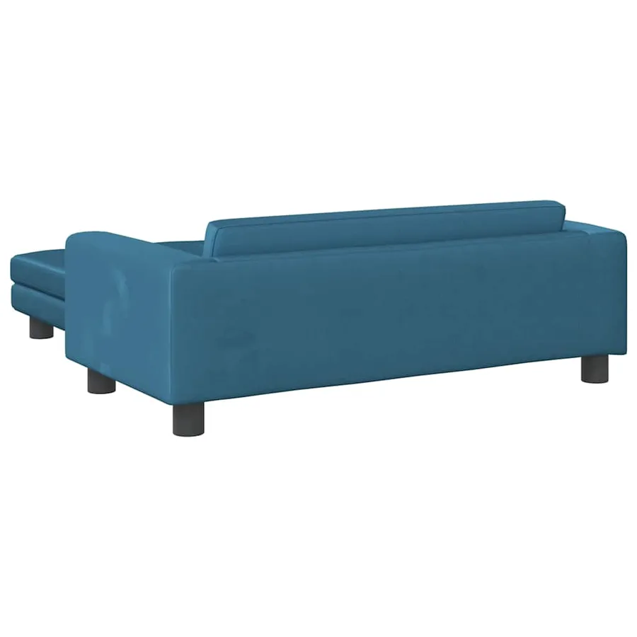 Lit pour chien avec extension bleu 100x50x30 cm velours - 5