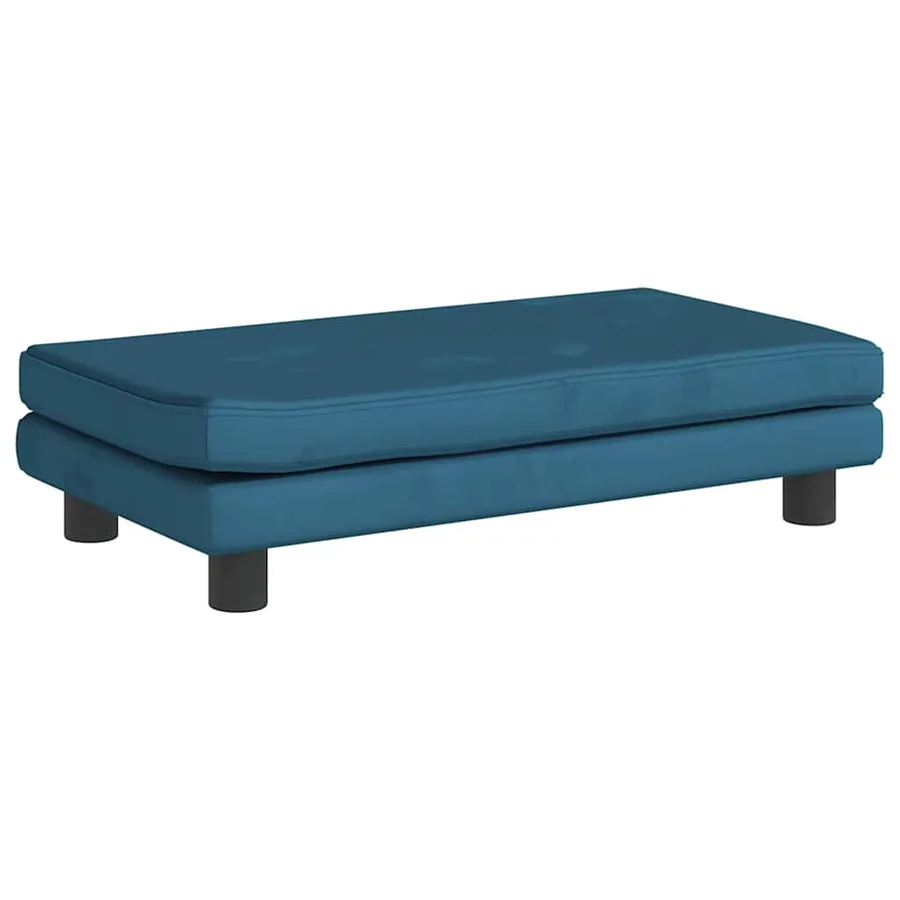 Lit pour chien avec extension bleu 100x50x30 cm velours - 7