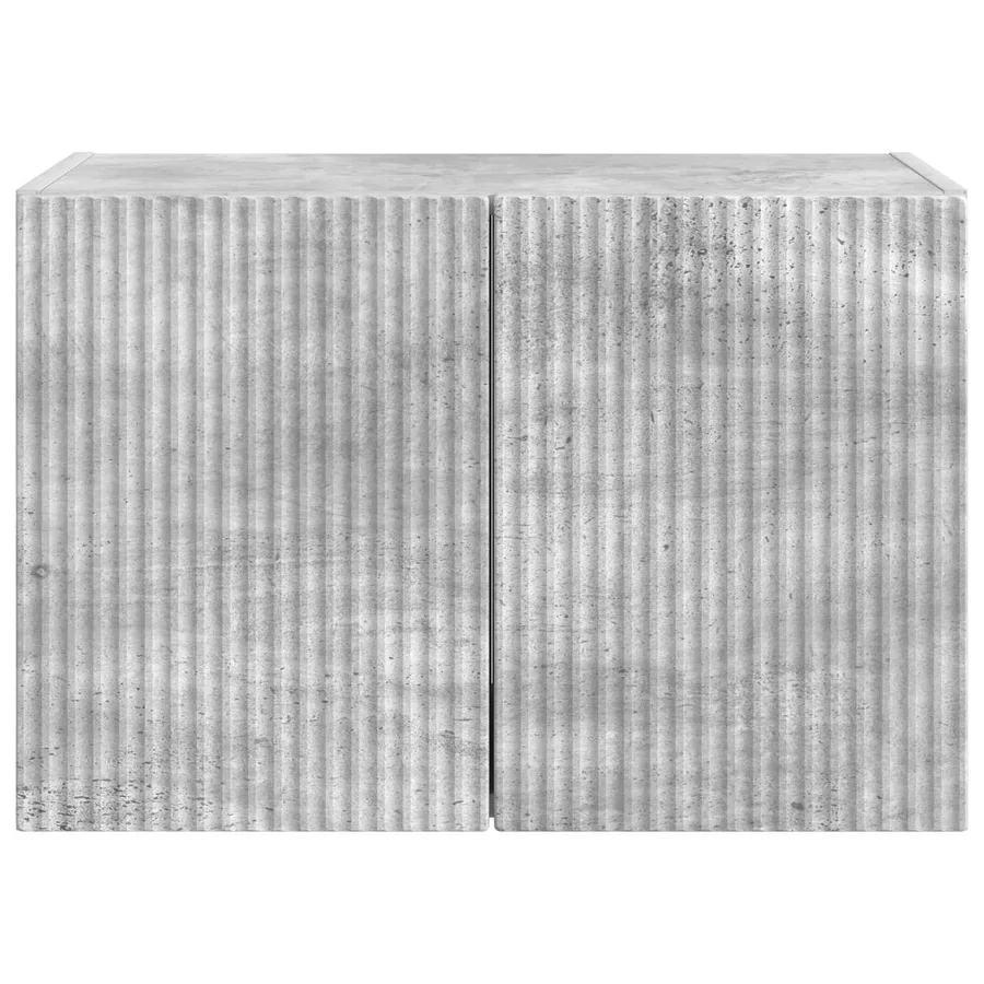 Meuble TV mural Gris béton 59,5 x 31 x 40 cm Bois d'ingénierie - 6