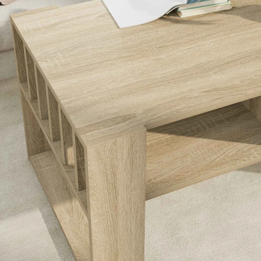 Table basse Chêne Sonoma 92 x 49,5 x 45 cm Bois d'ingénierie - 4