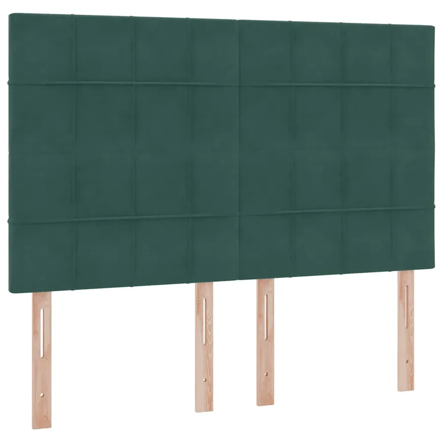 Lit de rangement LED avec matelas Vert foncé 140 x 190 cm - 8