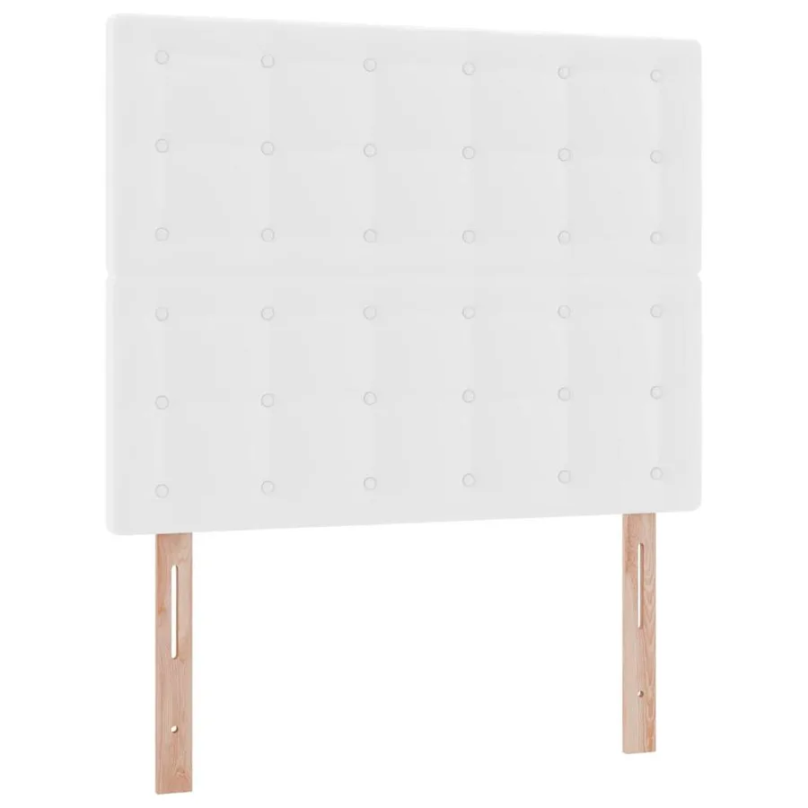 Lit avec rangement et LED Blanc pur 120 x 200 cm Simili cuir - 10