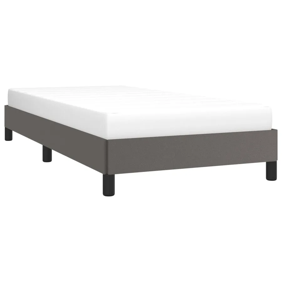 Cadre de lit sans matelas gris 100x200 cm similicuir - 3