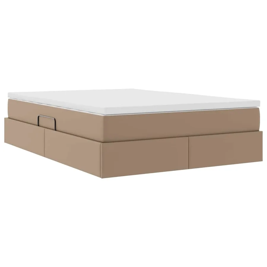 Lit avec rangement et matelas Cappuccino 140 x 190 cm - 5