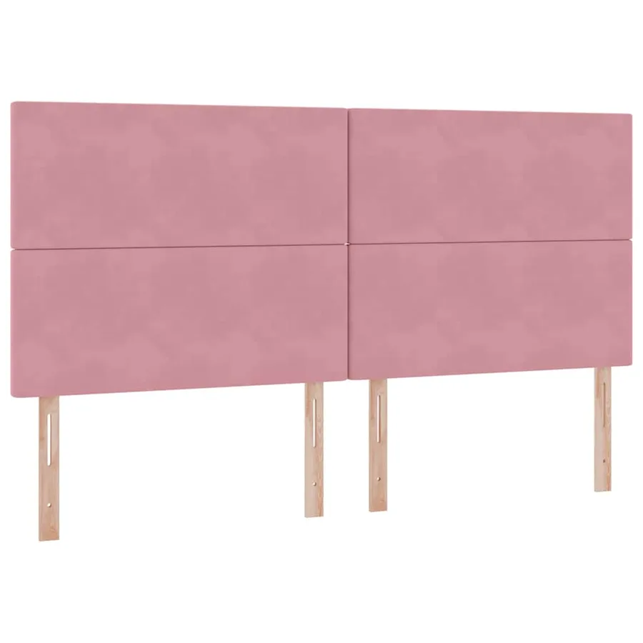 Lit de rangement LED avec matelas Rose 200 x 200 cm Velours - 10