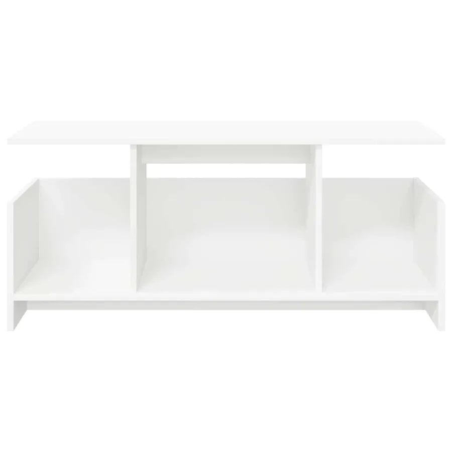 Meuble TV Blanc 102 x 35 x 45 cm Bois d'ingénierie - 5