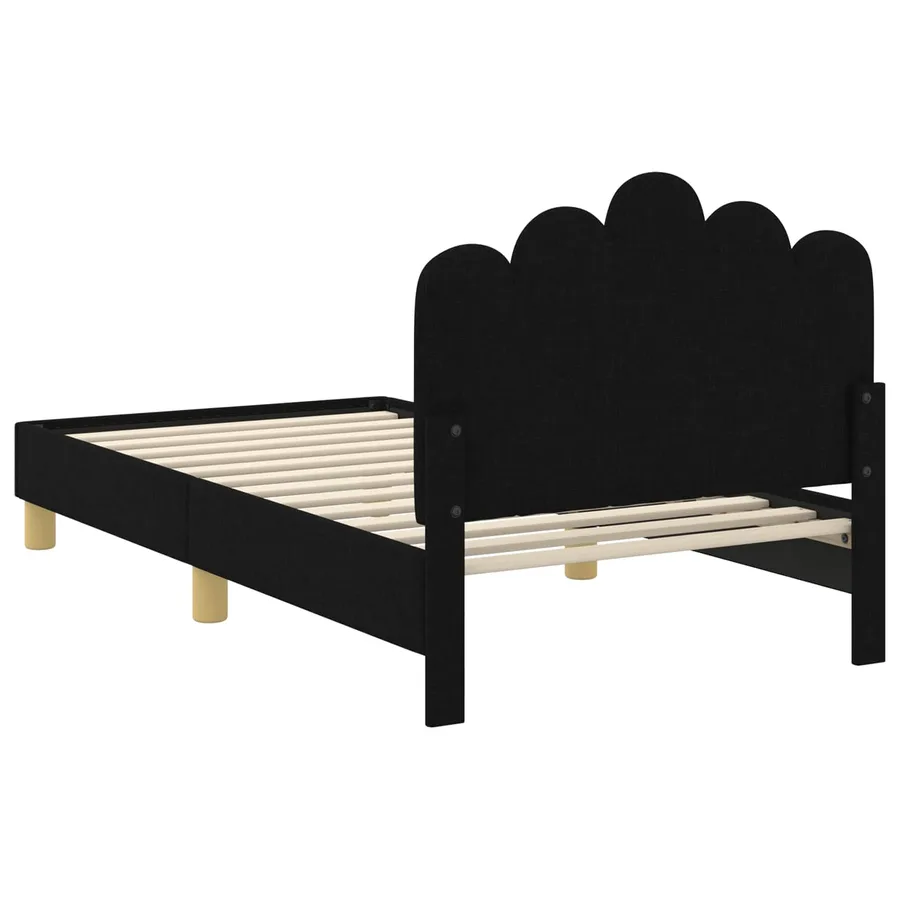 Cadre de lit pour enfants avec tête de lit Noir 80 x 160 cm - 7