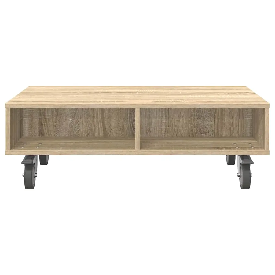 Table d'appoint avec roues Chêne Sonoma 90 x 50 x 30 cm - 5